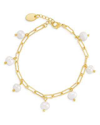 Sterling Forever - Dangling Baroque Pearl Bracelet