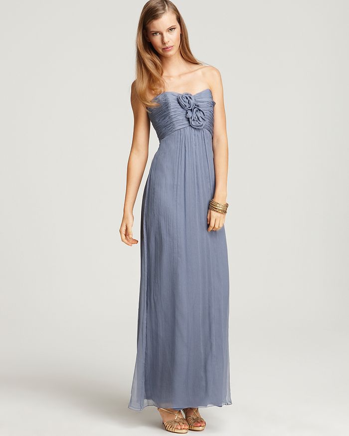 Amsale Strapless Rosette Gown | Bloomingdale's