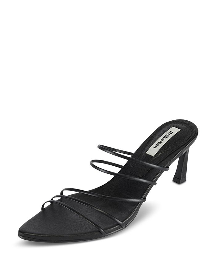 Reike Nen Women's Pointed Toe String Strappy Leather Mid, 56% OFF