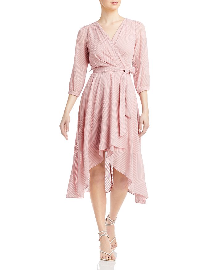 KARL LAGERFELD PARIS Jacquard Wrap Dress | Bloomingdale's