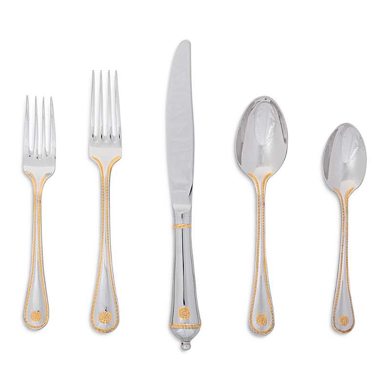Juliska Berry & Thread Polished With Gold 5 Piece Place Setting In Polished/g