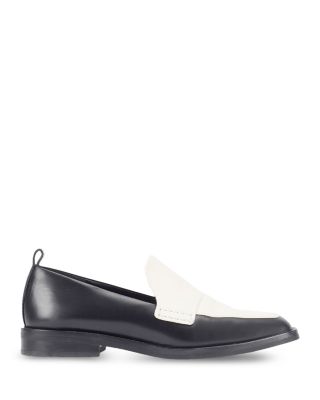 colorblock leather loafers