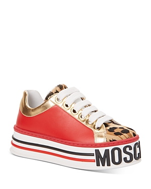 Moschino Women's Lace Up Low Top Sneakers