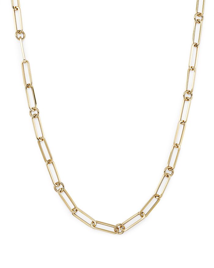 Vintage Italian Chunky Link Necklace in 18k Yellow Gold