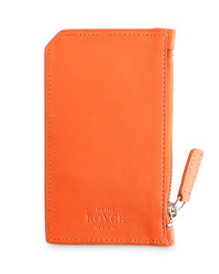 Leather Zipper Credit Card Case