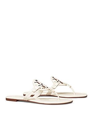 Shop Tory Burch Women's Miller Sandals In New Ivory Patent Leather