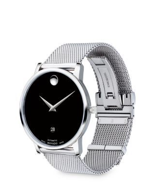 Museum Classic Automatic Stainless Steel Mesh Bracelet Watch, 40mm