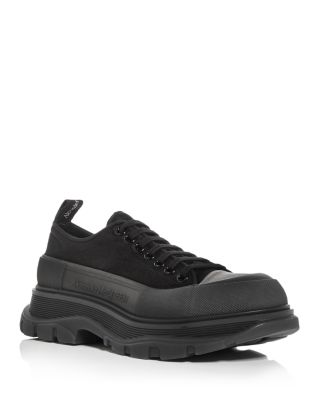 スニーカー Alexander Mcqueen Black Leather Tread Slick Sneakers Alexander McQUEEN Men's Tread Slick Low Top Sneakers