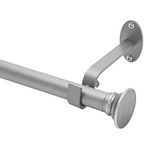 Elrene Home Fashions Shaker Adjustable Curtain Rod With Disc Finials, 28-48 In Pewter