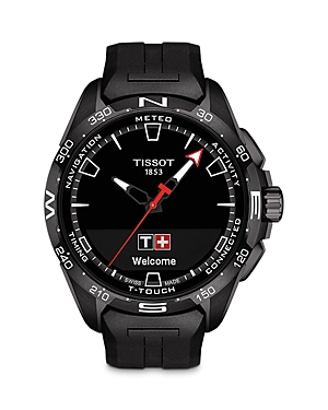 Shop Tissot T-touch Connect Solar Smart Watch, 47.5mm In Black