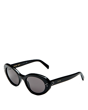 Shop Celine Cat Eye Sunglasses, 53mm In Black/gray Solid