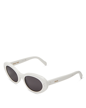 Celine Cat Eye Sunglasses, 53mm In Ivory/gray Solid