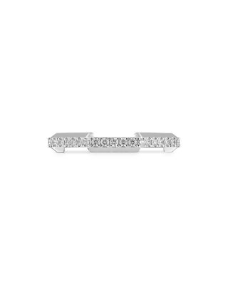 Gucci - 18K White Gold Link To Love Diamond Ring