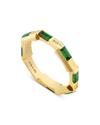 18K Yellow Gold Link To Love Green Tourmaline Ring