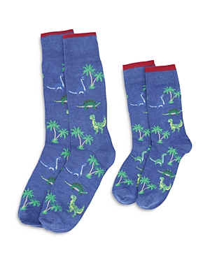The Men's Store at Bloomingdale's Dino Best Buds Father & Son Crew Sock Set - 100% Exclusive