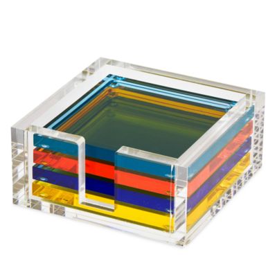 Lucite Coasters, Set of 4