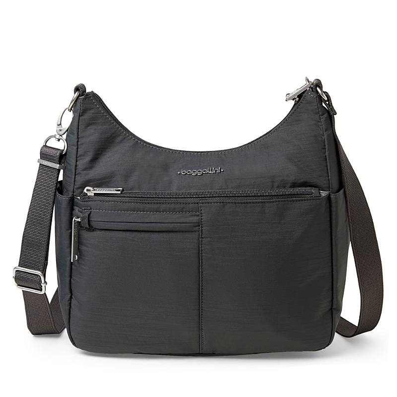 Baggallini Rfid Free Time Crossbody Bag In Charcoal
