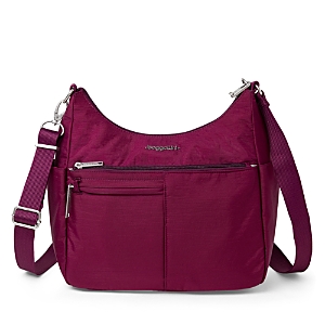 Baggallini Rfid Free Time Crossbody Bag In Eggplant