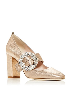 SJP BY SARAH JESSICA PARKER SJP BY SARAH JESSICA PARKER WOMEN'S CELINE EMBELLISHED BLOCK HEEL PUMPS CELINE
