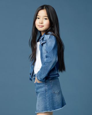 Girls' Manning Distressed Denim Jacket - Big Kid