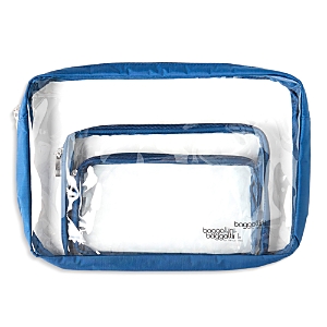 Baggallini Clear Travel Pouch Set In Pacific