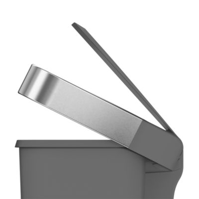 45 Liter Rectangular Liner Rim Kitchen Trash Can with Liner Pocket