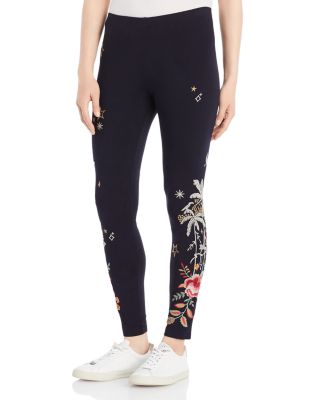 Johnny Was Manu Embroidered Leggings 