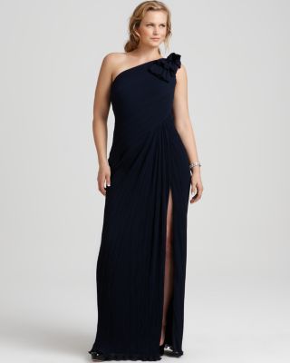 tadashi shoji plus size evening dresses Bode Sequin Embroidered Lace and Tulle Gown main image 0