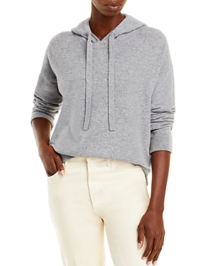C By Bloomingdale's Cashmere Pullover Cashmere Hoodie - 100% Exclusive In Medium Gray