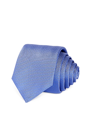 Hugo Boss Tonal Micro Dot Silk Skinny Tie In Bright Blue
