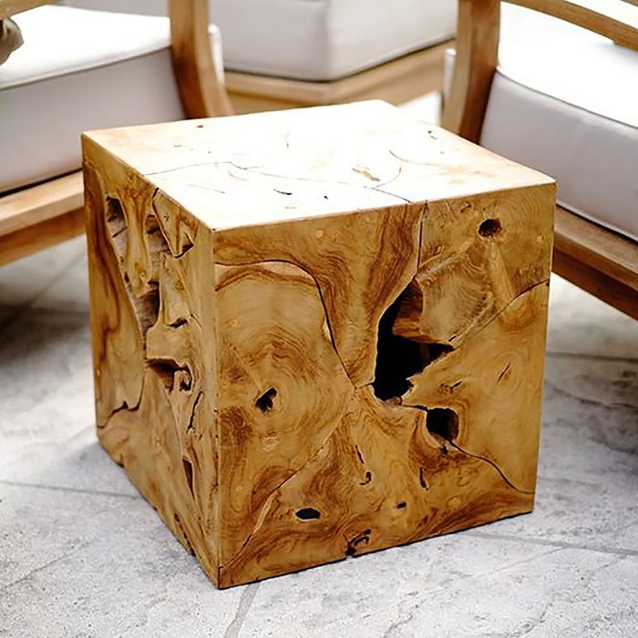 Beespoke Decorative Teak Root Outdoor Patio Side Table Bloomingdale's
