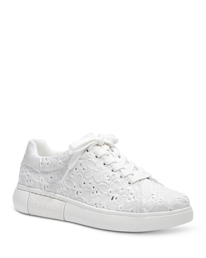 Kate spade new york Women's Lift Floral Eyelet Faux Leather Sneakers