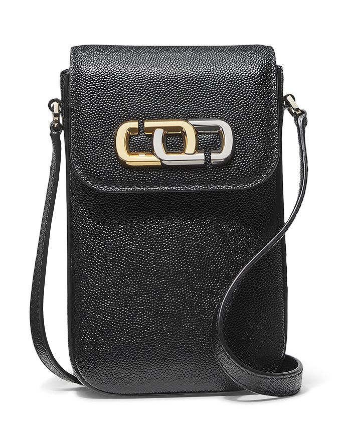 Marc Jacobs Black Leather Crossbody Gold Details Mini Card Holders