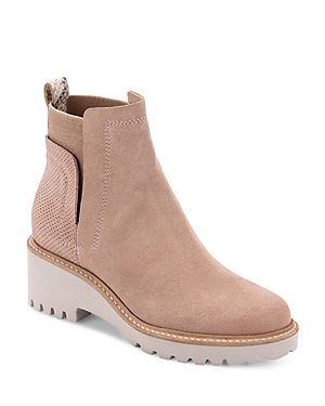 Dolce Vita Women's Huey Pull On Booties In Blush Suede