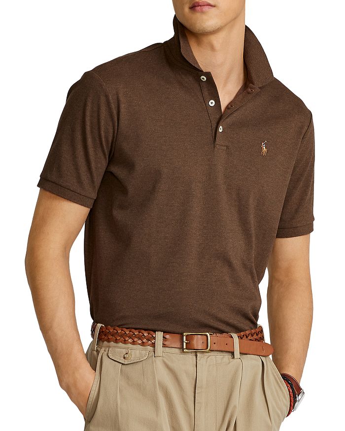 Polo Ralph Lauren Classic Fit Soft Cotton Polo Shirt In Brown Multi