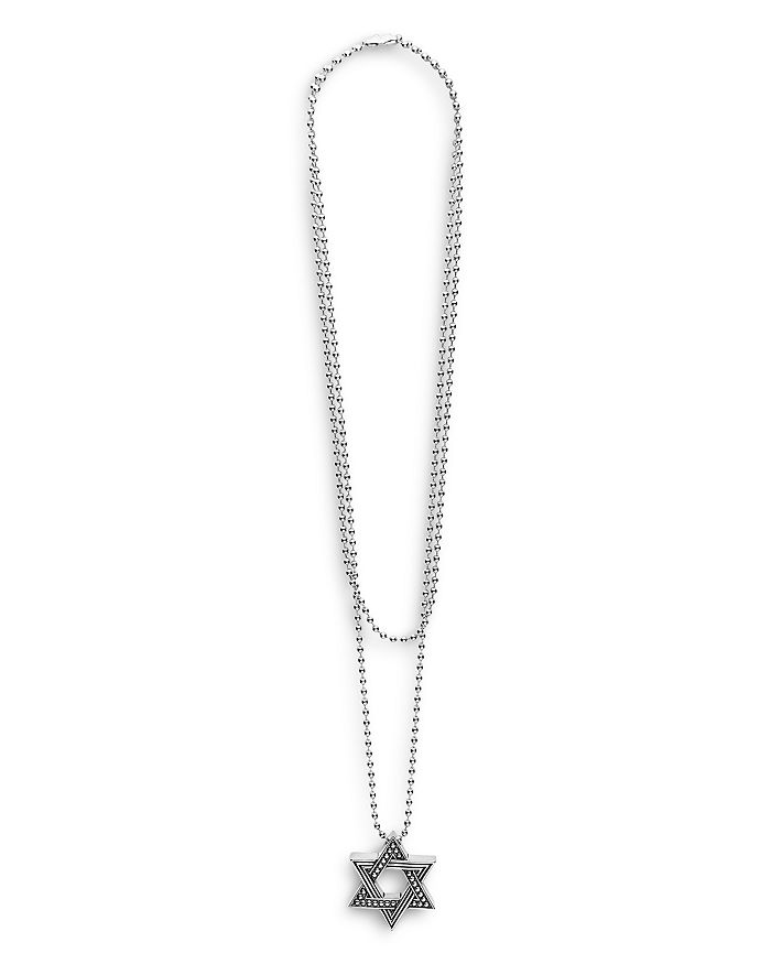 LAGOS Sterling Silver Star of David Pendant Necklace 34