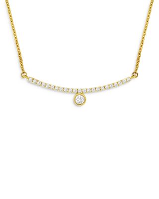 Bloomingdale's Fine Collection Diamond Bar Necklace in 14K Yellow Gold, 0.20 ct. t. w. - Exclusive