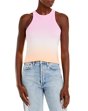 Wsly Rivington Weekend Tank In Helio/cantaloupe Ombre