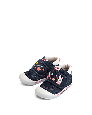 MIKI HOUSE GIRLS' BUNNY & FLOWERS MY SECOND SHOES - TODDLER