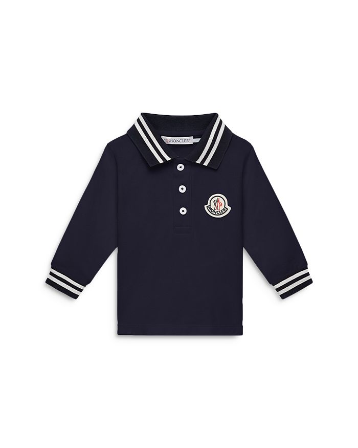 Moncler Unisex Long Sleeve Polo - Baby In Navy
