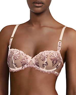 Chantelle Champs-elysees Lace Unlined Demi Bra In Rose Plum