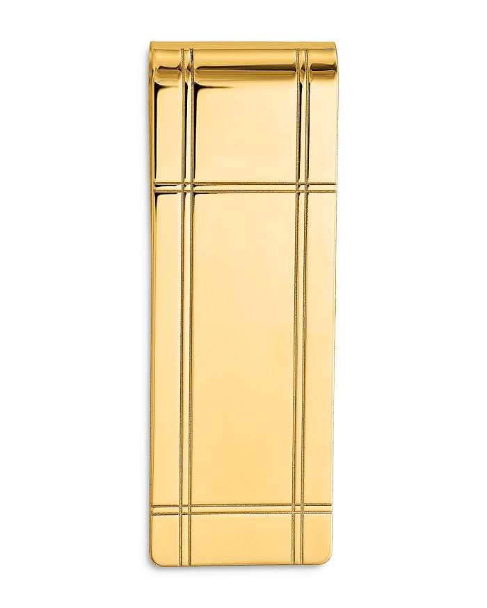 Bloomingdale's Men's Grooved Polished Money Clip in 14K Yellow Gold