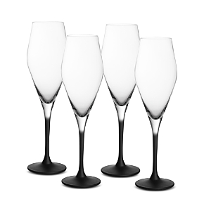 Manufacture Rock Stems Champagne Flute, Set of 4