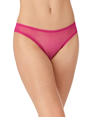 On Gossamer Gossamer Mesh Hip Bikini In Cherry Magenta