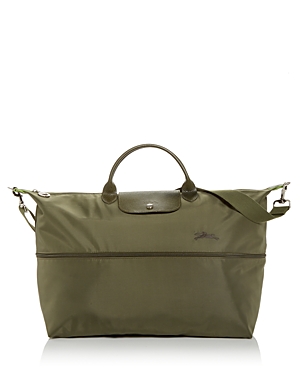 Longchamp Le Pliage Club Expandable Large Nylon Travel Bag In Forest
