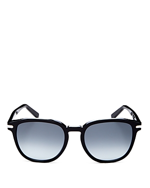 Ferragamo Men's Timeless Collection Square Sunglasses, 53mm In Black/blue