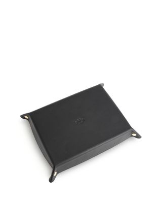 Large Leather Catchall Valet Tray