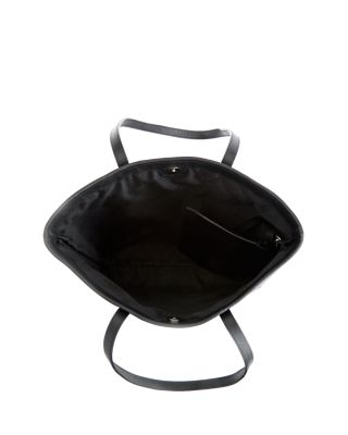 Pebble Grain Leather Tall Tote 