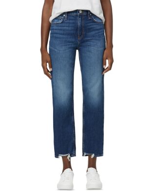 Hudson - Remi High Rise Crop Straight Jeans in Blue Rose