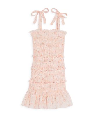 Katiejnyc Girls' Floral-print Tiered Smocked Dress - Big Kid In Pink Floral